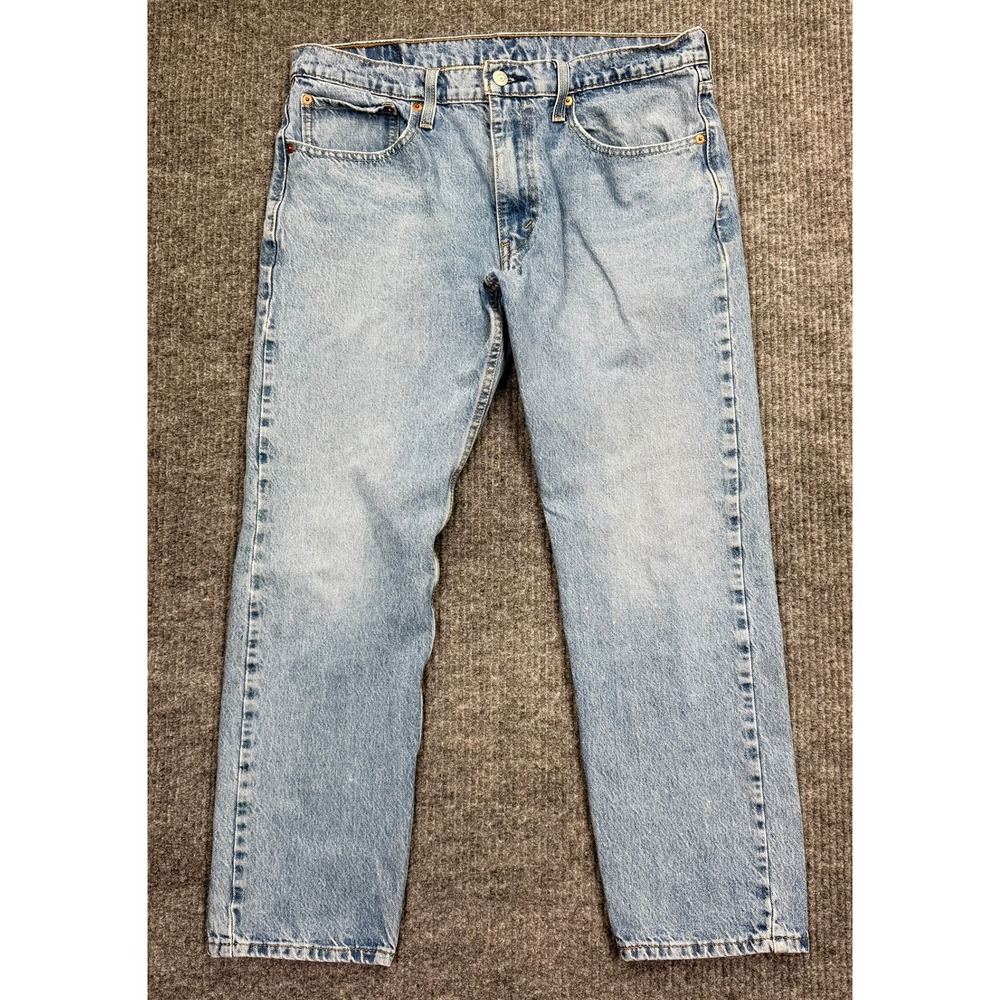 Levis 502 Regular Taper Light Wash Denim Jeans Mens 34x30